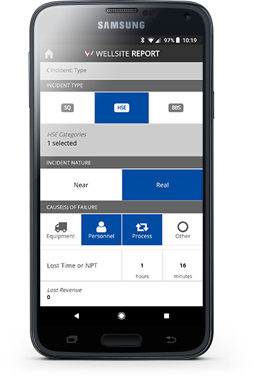 Mobile app allows fast, easy reporting to be submitted directly from the field